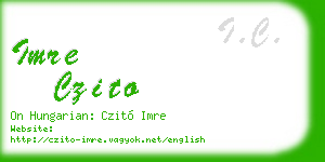 imre czito business card